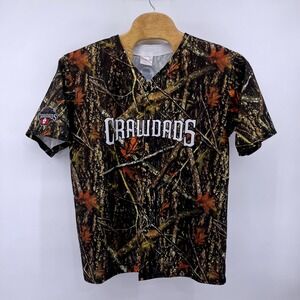 Hickory Crawdads Minor‎ League Baseball Camo Jersey John Deere Promo Men's 2XL